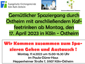Mehr über den Artikel erfahren Gemütlicher Spaziergang durch Ostheim mit anschließendem Kaffeetrinken