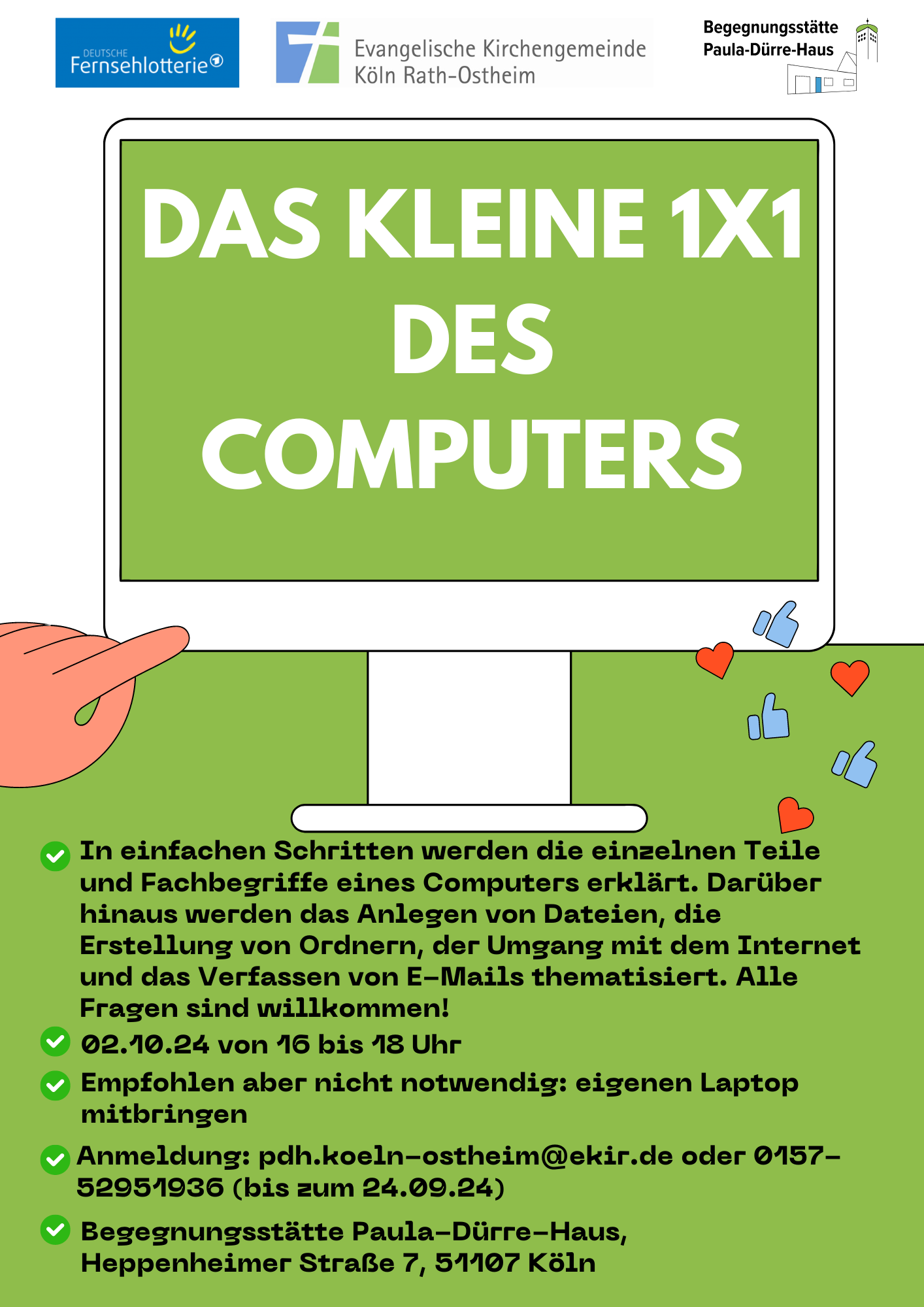 Schulung: Das kleine 1x1 des Computers - Paula Dürre Haus